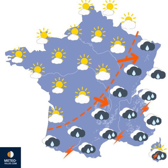 Carte de prévisions du temps du Vendredi 2 octobre 2026