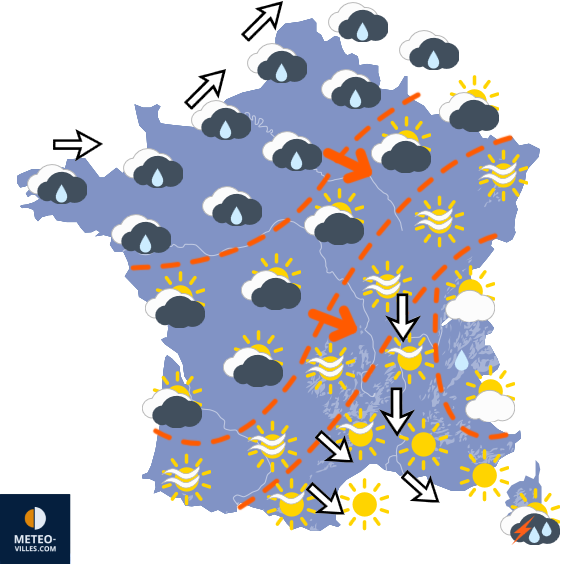 Carte de prévisions du temps du Mardi 6 octobre 2026