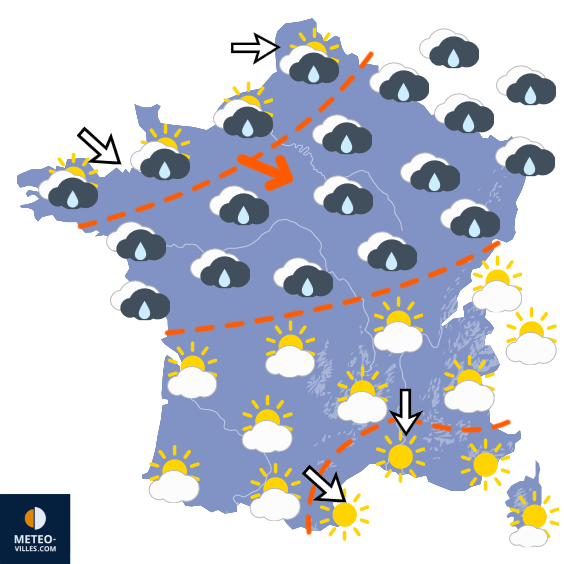 Carte de prévisions du temps du Dimanche 4 octobre 2026