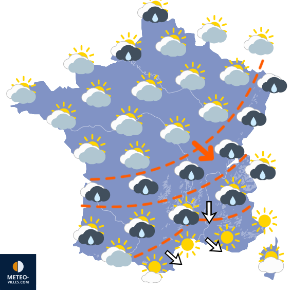Carte de prévisions du temps du Jeudi 8 octobre 2026
