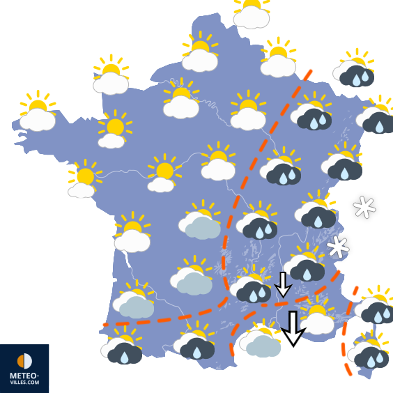 Carte de prévisions du temps du Dimanche 11 octobre 2026