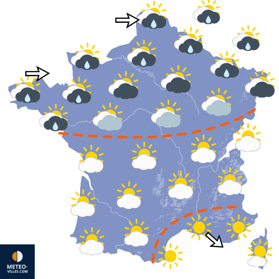 Carte de prévisions du temps du Dimanche 11 octobre 2026