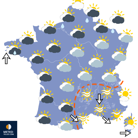 Carte de prévisions du temps du Dimanche 11 octobre 2026