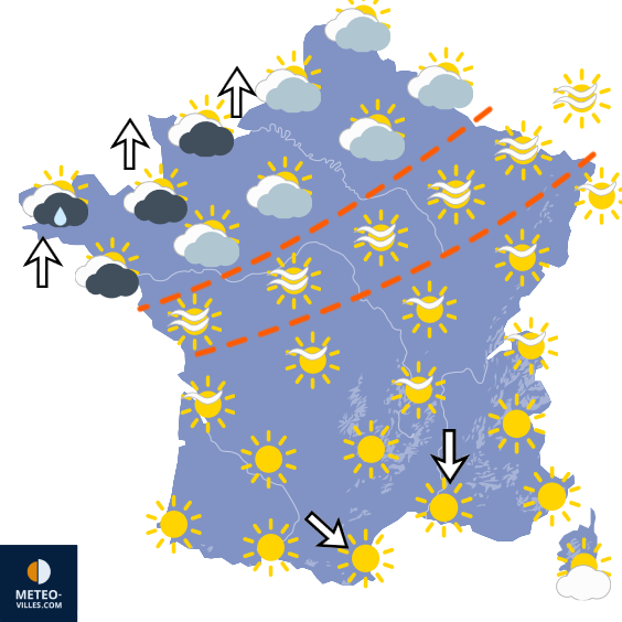Carte de prévisions du temps du Jeudi 8 octobre 2026