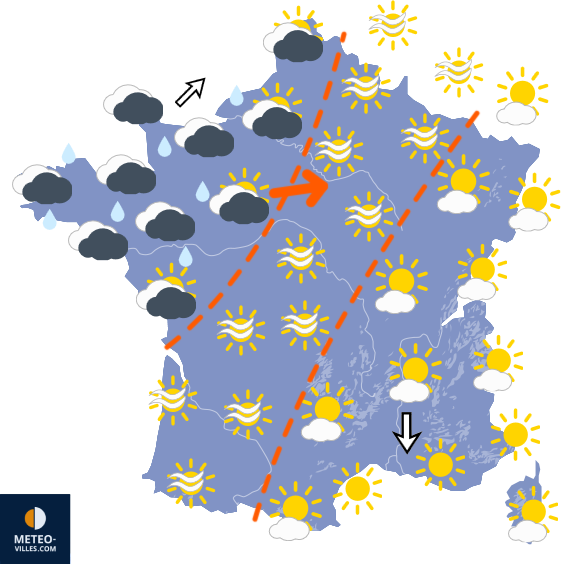 Carte de prévisions du temps du Samedi 10 octobre 2026