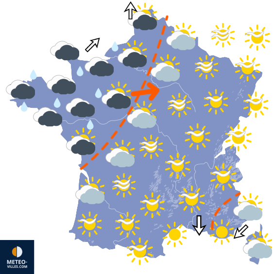 Carte de prévisions du temps du Dimanche 11 octobre 2026