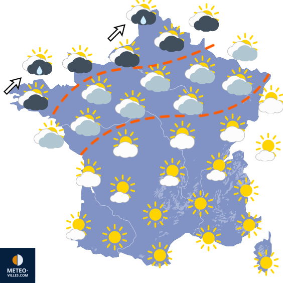 Carte de prévisions du temps du Mardi 6 octobre 2026