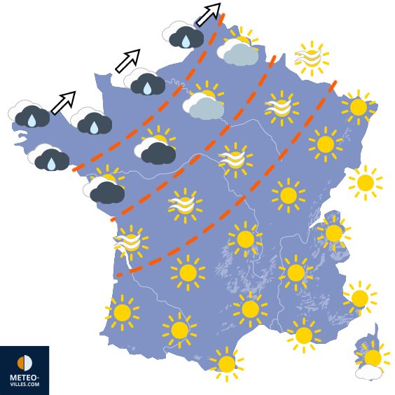 Carte de prévisions du temps du Jeudi 8 octobre 2026