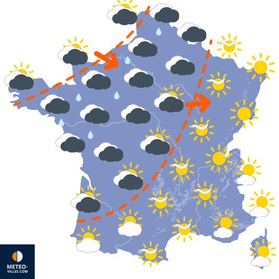 Carte de prévisions du temps du Jeudi 8 octobre 2026