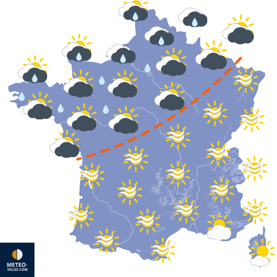Carte de prévisions du temps du Jeudi 8 octobre 2026
