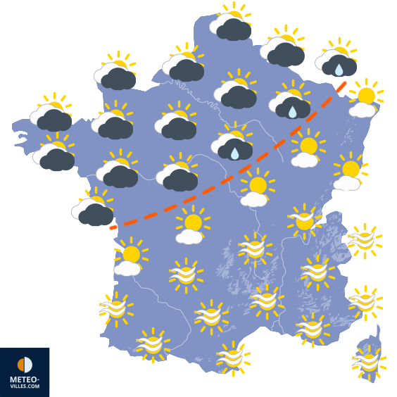 Carte de prévisions du temps du Samedi 10 octobre 2026