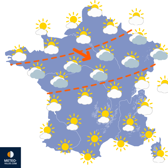 Carte de prévisions du temps du Samedi 10 octobre 2026