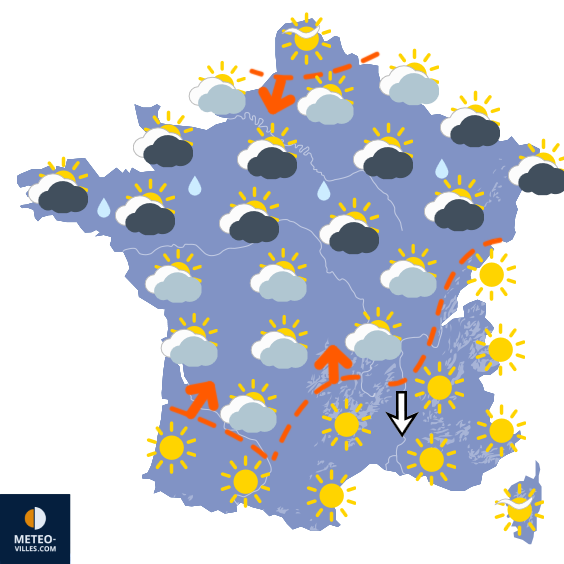 Carte de prévisions du temps du Dimanche 11 octobre 2026