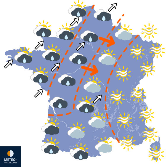 Carte de prévisions du temps du Jeudi 8 octobre 2026