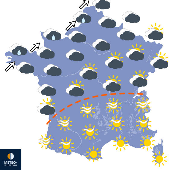 Carte de prévisions du temps du Vendredi 9 octobre 2026