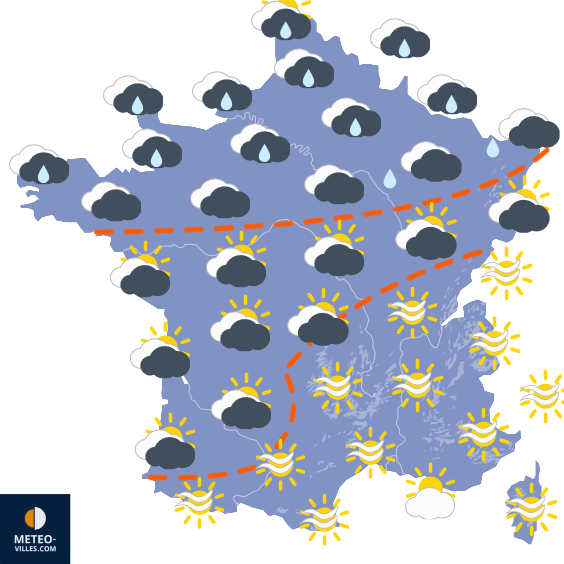 Carte de prévisions du temps du Samedi 10 octobre 2026