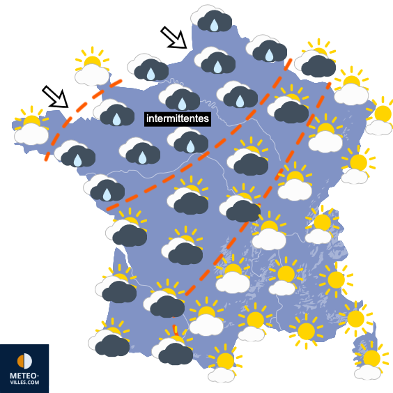 Carte de prévisions du temps du Dimanche 11 octobre 2026