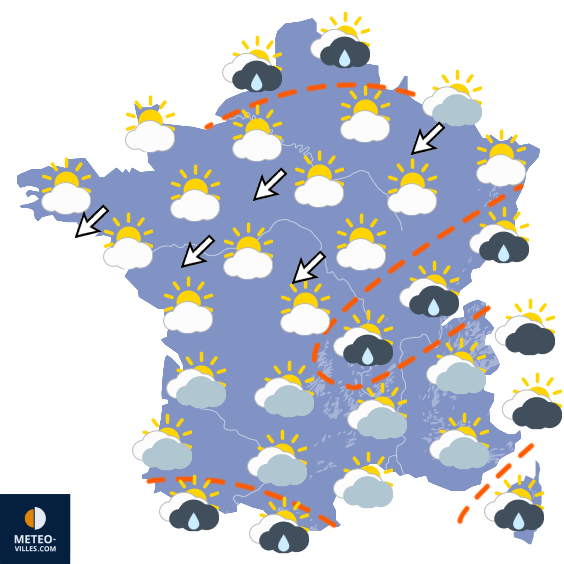 Carte de prévisions du temps du Samedi 17 octobre 2026