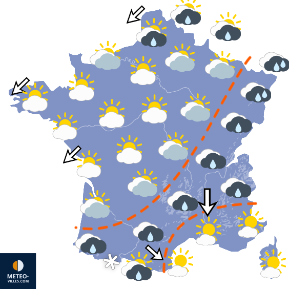 Carte de prévisions du temps du Samedi 17 octobre 2026