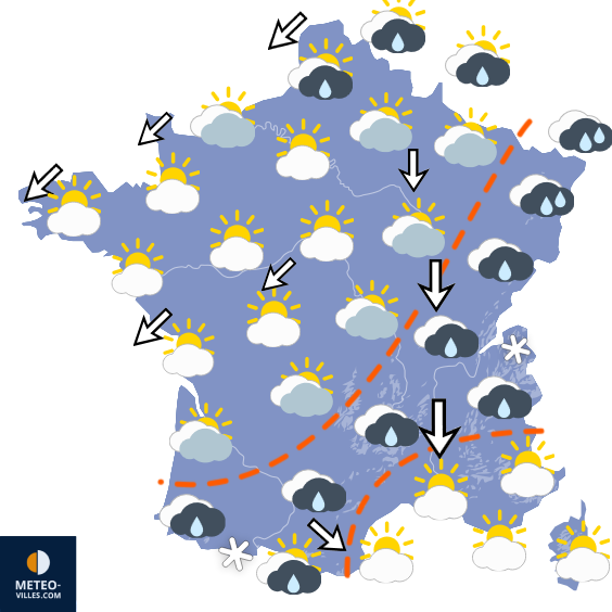 Carte de prévisions du temps du Jeudi 15 octobre 2026