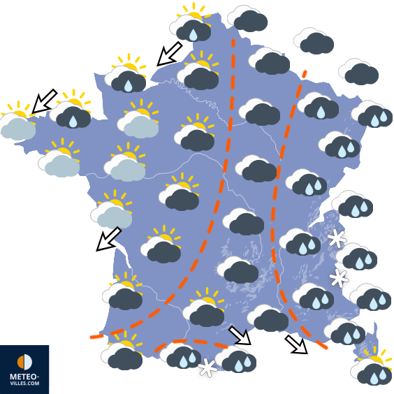 Carte de prévisions du temps du Dimanche 18 octobre 2026