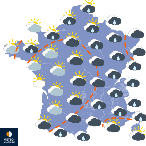 Carte de prévisions du temps du Jeudi 15 octobre 2026