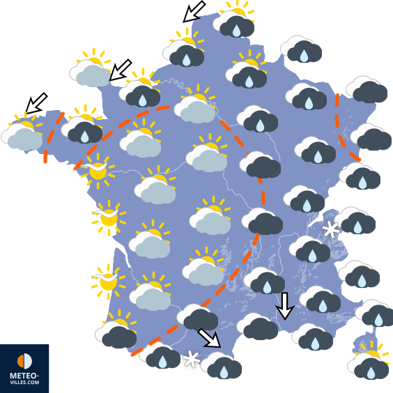 Carte de prévisions du temps du Jeudi 15 octobre 2026
