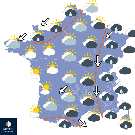 Carte de prévisions du temps du Samedi 17 octobre 2026