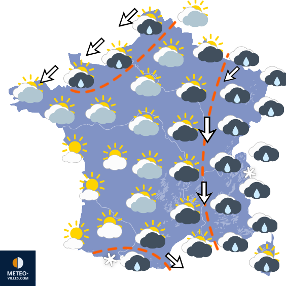 Carte de prévisions du temps du Dimanche 18 octobre 2026