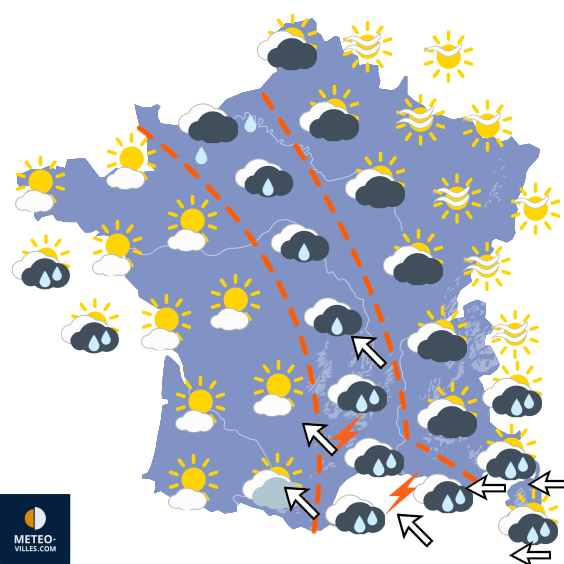 Carte de prévisions du temps du Jeudi 15 octobre 2026