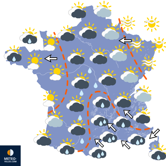 Carte de prévisions du temps du Samedi 17 octobre 2026