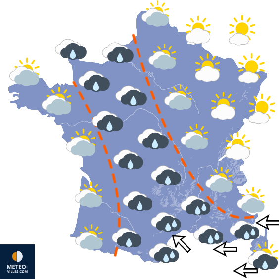 Carte de prévisions du temps du Jeudi 15 octobre 2026