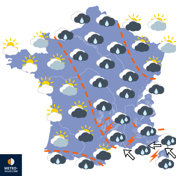 Carte de prévisions du temps du Dimanche 18 octobre 2026