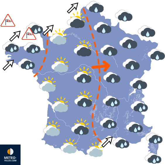 Carte de prévisions du temps du Jeudi 15 octobre 2026