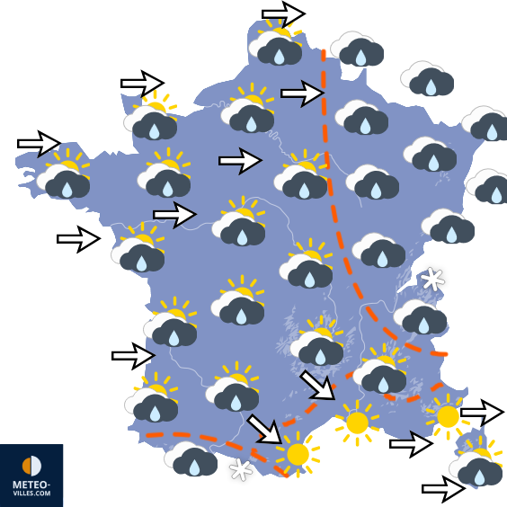 Carte de prévisions du temps du Dimanche 18 octobre 2026