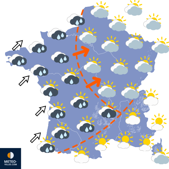 Carte de prévisions du temps du Jeudi 15 octobre 2026