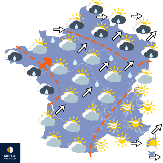 Carte de prévisions du temps du Dimanche 18 octobre 2026