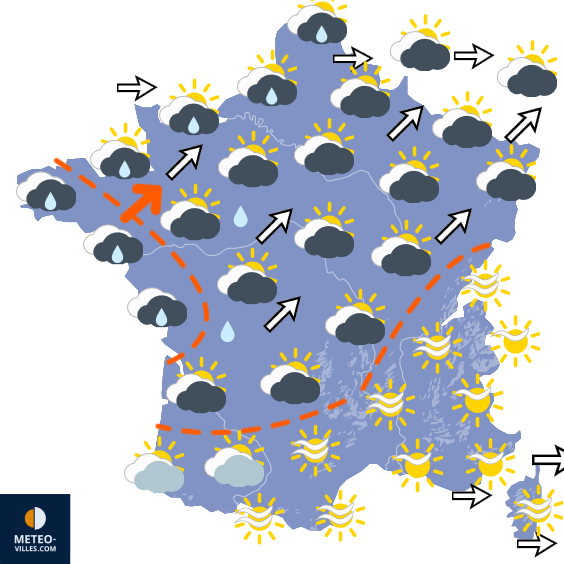 Carte de prévisions du temps du Mardi 20 octobre 2026