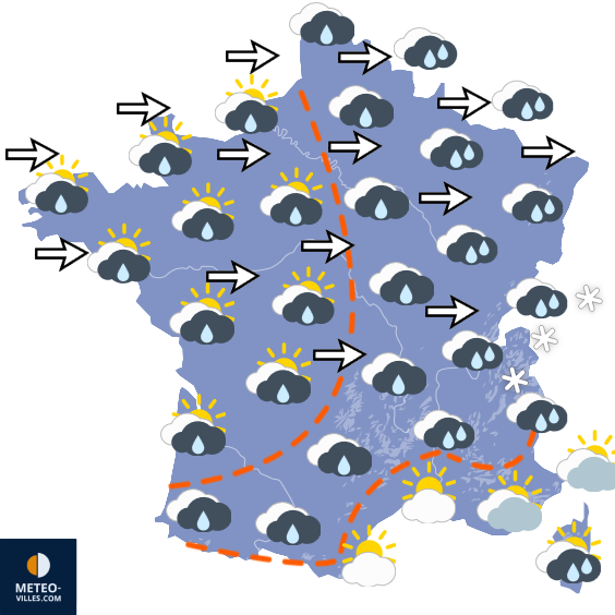 Carte de prévisions du temps du Samedi 17 octobre 2026