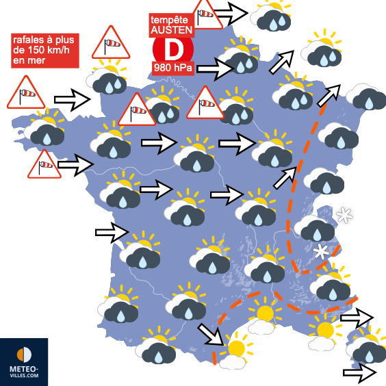 Carte de prévisions du temps du Jeudi 22 octobre 2026