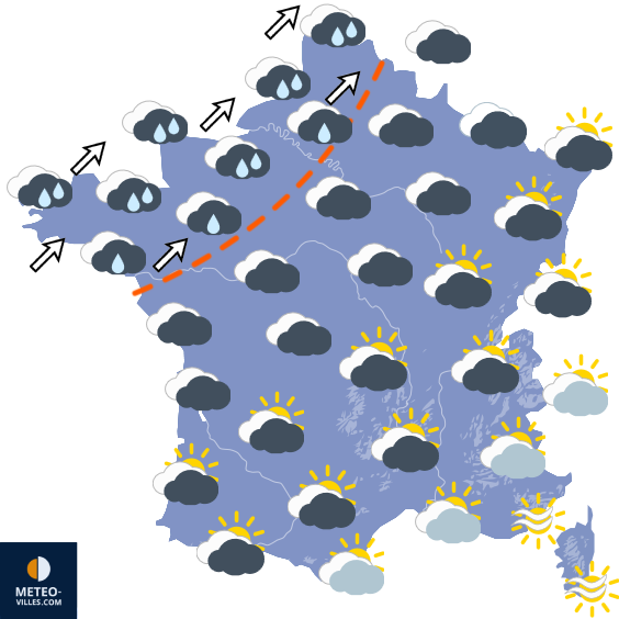 Carte de prévisions du temps du Samedi 24 octobre 2026