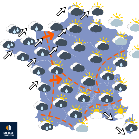 Carte de prévisions du temps du Mercredi 21 octobre 2026