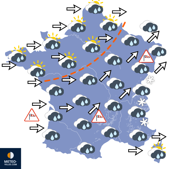 Carte de prévisions du temps du Dimanche 18 octobre 2026