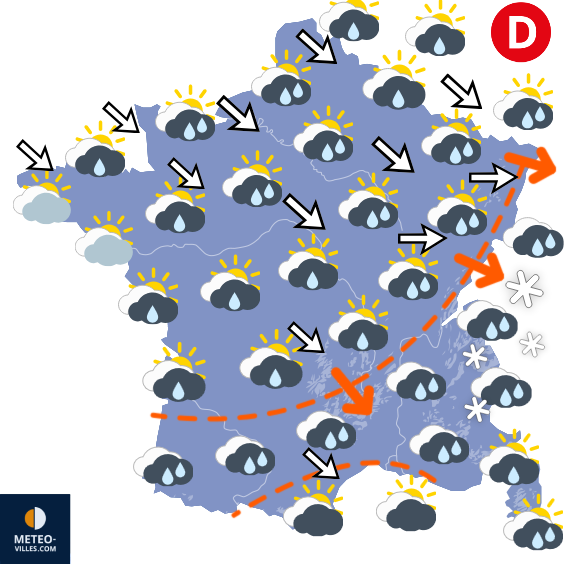 Carte de prévisions du temps du Mercredi 21 octobre 2026