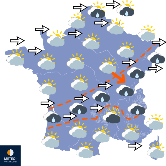 Carte de prévisions du temps du Jeudi 22 octobre 2026