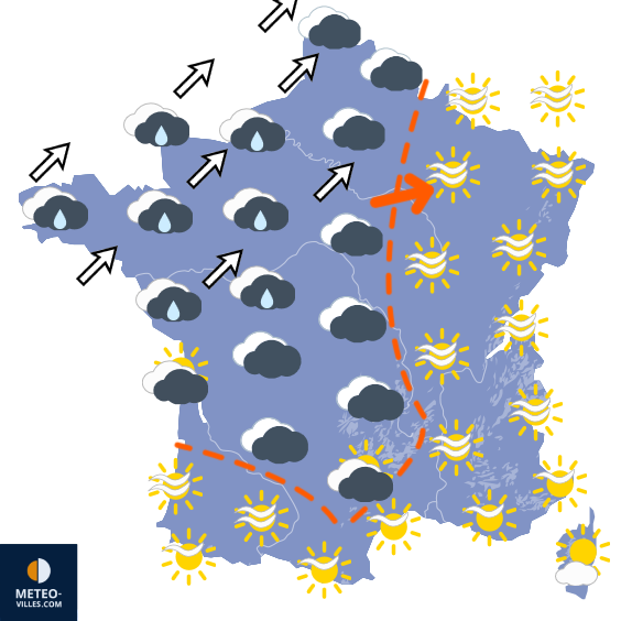 Carte de prévisions du temps du Samedi 24 octobre 2026