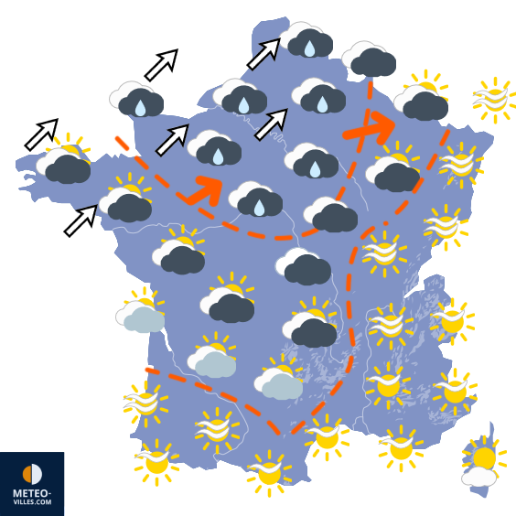 Carte de prévisions du temps du Dimanche 25 octobre 2026
