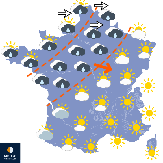 Carte de prévisions du temps du Mercredi 21 octobre 2026