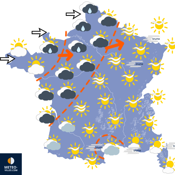 Carte de prévisions du temps du Tuesday, October 27, 2026