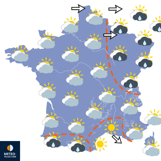 Carte de prévisions du temps du Jeudi 22 octobre 2026